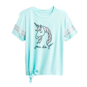 Rumi + Ryder Girls Side Tie Varsity Tee